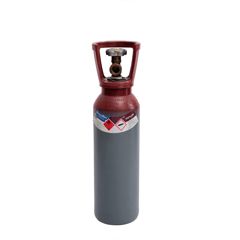 ACETYLENE Cylinder 5.7 lt 19 bar - loaded with 1 kg gas, complete with valve